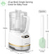 La Reveuse Electric Mini Food Processor, Small Chopper, 200 Watts, 2-Cup Prep Bowl for Mincing, Chopping, Grinding,