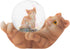 Elanze Designs Striped Tabby Cat and Kitten Figurine, 45MM, Magical Whimsical Tabletop Glitter Water Snow Globe