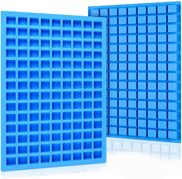 Square Silicone Candy Molds, Mini Silicone Molds for Hard Candy, Chocolate, Gummy, Caramel, Ice Cubes (2)