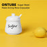 12oz ONTUBE Ceramic Sugar Bowl with Lid and Spoon (White)