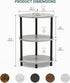 3-Tier Round Pedestal End Table - Oval Accent Table for Small Spaces, Rustic Wood and Metal Couch Side Table