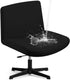 Armless Chair Slipcover - Waterproof Criss Cross Stretchable Cover for Mid Back Accent Chair (Black)