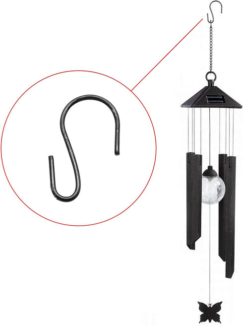 50PCS Mini S Shaped Hooks, 1 Inch Black Ornament Storage Hooks for Hanging Jewelry, Small Kitchenware, Potted Plants