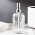Easy-Tang Glass Hand Soap Dispenser - Silver Pump Refillable Bottle for Bathroom Kitchen Decor, 18 OZ