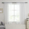 White Sheer Curtains - 54 inches Long for Bedroom, Top Rod Pocket Sheer Window Panels for Nursery, Living Room