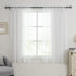 White Sheer Curtains - 54 inches Long for Bedroom, Top Rod Pocket Sheer Window Panels for Nursery, Living Room