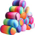 Neck Roll Pillow Tube Microbead Pillows, 7 and 12 Inches Travel Pillows for Chair Sleeping, Tie Dyeing