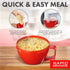 Rapid Plastic Noodle/Soup Bowl, Microwave Safe for Soup & Noodles, Perfect for Dorm, Small Kitchen, or Office