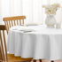 Softalker Round Tablecloth, Waterproof & Stain Resistant, Wrinkle Free Fabric Washable Polyester Table Cover for