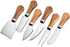 6 Piece Cheese Knives Set with Wooden Handle, Mini Stainless Steel Cheese Knife Set for Charcuterie