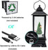 12" Christmas Musical Snow Globe Lantern by Eldnacele - USB Battery Operated with Santa Claus