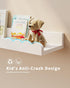 Shario 4-Pack Nursery Book Shelves, White Floating Shelves for Wall Kids, Scalloped Shelves, Wall Book Shelves