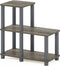 Furinno TURN-N-TUBE Storage Shelves, 2-Tier Ladder Shape Book Shelf with Open Frame