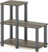 Furinno TURN-N-TUBE Storage Shelves, 2-Tier Ladder Shape Book Shelf with Open Frame