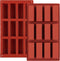JOERSH 2pcs Granola Bar Mold, Rectangle Silicone Candy Molds for Baking Energy Bars, 12-Cavity Butter Mould
