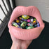 Ceramic Lip Shape Ashtray - Cigarette Ash Holder, Smoking Accessories, Creative Cigar Ash Tray for Home Office Decor