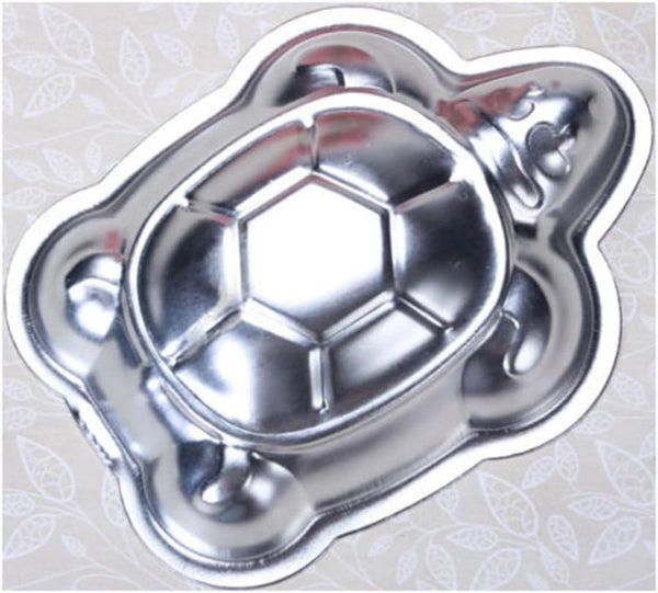 2 PCS Mini Small Aluminum Cake Mould - Turtle Shape Cake Pan Decorating Mould for Pudding Chocolate Jelly Tins Baking