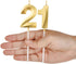 Gold Birthday Candles Numeral Cake Topper Decoration for 21st Birthday Party, Wedding, Anniversary Celebration Supplies