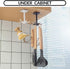 Aosome Under Cabinet Utensil Holder Hanger Hook, 2 Pack, Black & White for Kitchen and Bathroom