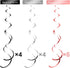 Blulu 21st Birthday Party Decorations, 21st Birthday Banners Rose Gold Hanging Swirls for Party Supplies 30 Count