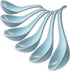 Blue Ceramic Soup Spoons Set of 6, 6.75 inch Chinese Ramen Spoons for Pho, Cereal, Noodles, Stews, Dishwasher Safe