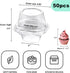 i-CHONY Individual Cupcake Holder - Clear Plastic Dome Single Cupcake Carrier Boxes (50pcs)