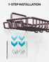 Nieifi Soap Dish Holder with 4 Hooks, Stainless Steel Bronze Adhesive for Shower, Bathroom