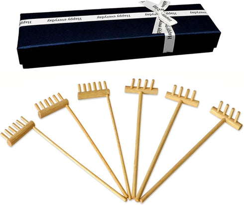Mini Zen Garden Rake Tool - Japanese Tabletop Rock Sand Garden Tools Accessories Desktop Meditation Zen Decor Zen Gifts