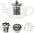 Hemoton Glass Teapot Stovetop Tea Kettle, Tea Dispenser with Infuser for Tea Coffee Drink 400ML