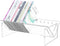 RekRang Acrylic Desk Bookshelf, Small Clear Book Shelf Organizer for Home Office School, Book Stand Display Rack for