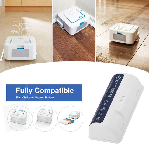 Exmate 3.6V 3000mAh Li-ion Replacement Battery - Compatible with iRobot Braava Jet 240 Floor Mopping Robots