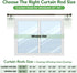 Adjustable Curtain Rods for Windows 28 to 48, Heavy Duty Long Window Curtain Rod, Outdoor Drapery Rods, Antique Bronze