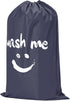 HOMEST XL Wash Me Travel Laundry Bag, Dirty Clothes Organizer, Large Enough to Hold 4 Loads of Garments, Grey