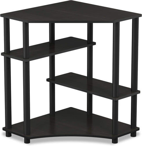 FURINNO Turn-N-Tube Space Saving Corner Desk, Espresso/Black