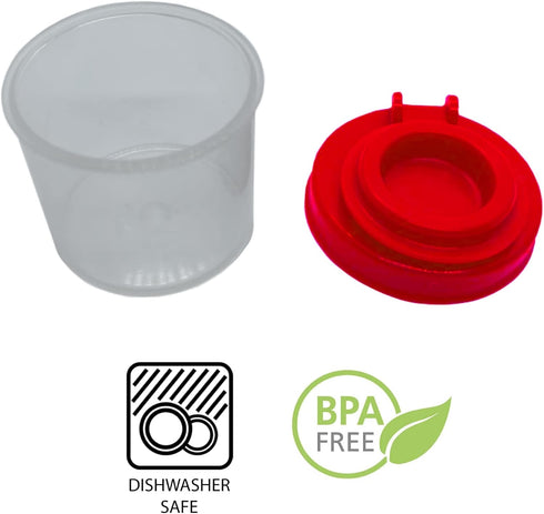 BRAZZA Salt and Pepper Shakers Moisture Proof Set, Clear with Black Lids, Perfect for Camping, Travel Spice Set (5 mini)