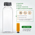 24 PACK, 12 OZ 24 2 Reusable Plastic Juice Bottles with Caps, Plus Labels & Silicone Funnels - Clear Juicing Bottles