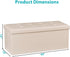Nouva 43 Inches Ottoman Storage Bench, Folding Design Chest Faux Leather Ottomans Footrest for Bedroom Living Room