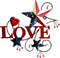 Primitive Country Metal Love Star Wall Art, Americana Hearts and Stars, 4th of July Farmhouse Decor