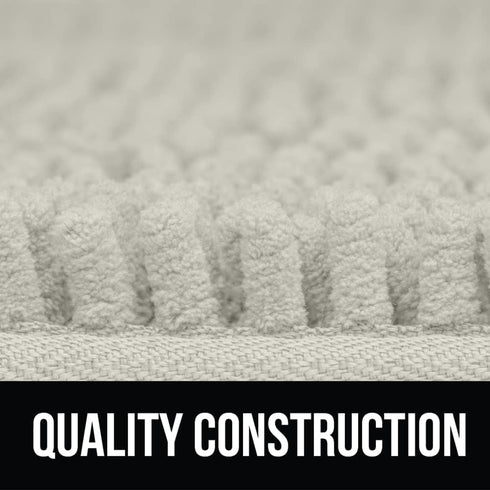 KANGAROO Luxury Chenille Bath Rug, 36x24, Extra Soft and Absorbent Shaggy Bathroom Rugs, Cream