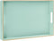 MAONAME Mint Green Serving Tray with Handles, Modern Decorative Trays for Coffee