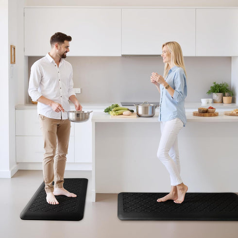 TranquilRelax 4/5 Inch 17.3"x 47" Thick Anti-Fatigue Kitchen Mat Water Resistant Non-Slip Kitchen Floor Mat Ergonomic