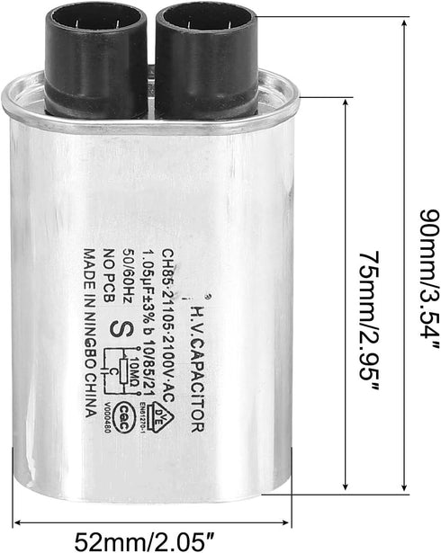 MECCANIXITY High Voltage Microwave Capacitor Replacement, 2100VAC 1.05uf