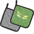 Caroline's Treasures 8864PTHD Dragonfly on Avocado Pot Holders Set, Kitchen Heat Resistant, 7 1/2 x 7 1/2