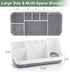 Toothbrush Holders for Bathroom Countertop Organizer, 7 Slots Detachable Kids Electric Toothbrush and Toothpaste