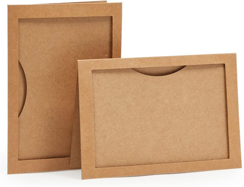 Best Kraft Note Cards for 4x6 Photo Inserts with Envelopes (48 Pack) Picture Frame