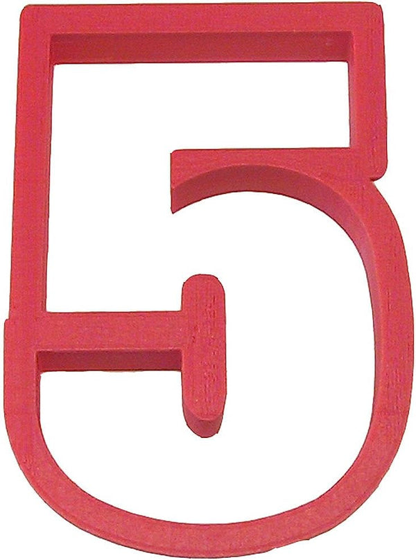 CookieCutterCom Brand Number Five Cookie Cutter, 4 Inch - Hand Made in the USA