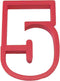 CookieCutterCom Brand Number Five Cookie Cutter, 4 Inch - Hand Made in the USA