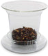 Teabloom Universal Glass Tea Infuser with Dual-Purpose Lid/Coaster - Hygienic Non-Toxic Glass Filter for Loose Tea