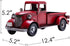 12'' SOFFEE DESIGN Iron Classic Red Truck Pick-up Model Collectible Vehicle Decoration, Collectible Figurine Home Dcor