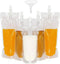 50 beverage bags, transparent smoothie bag container, heavy-duty hand-held leak-proof and sealable